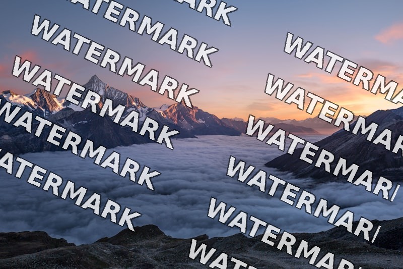 Landscape with watermark